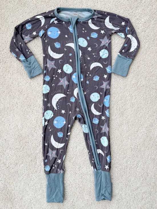 Little Sleepies Other - Little Sleepies Gray Moon & Blue Planet Footie